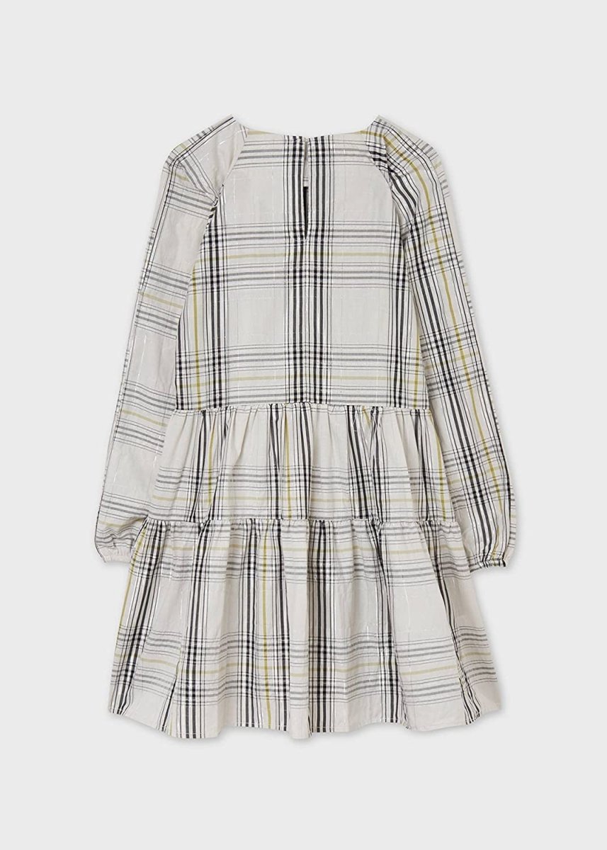 Abito con volant ragazza Mayoral quadri grigrio - ErreGiModaBimbo