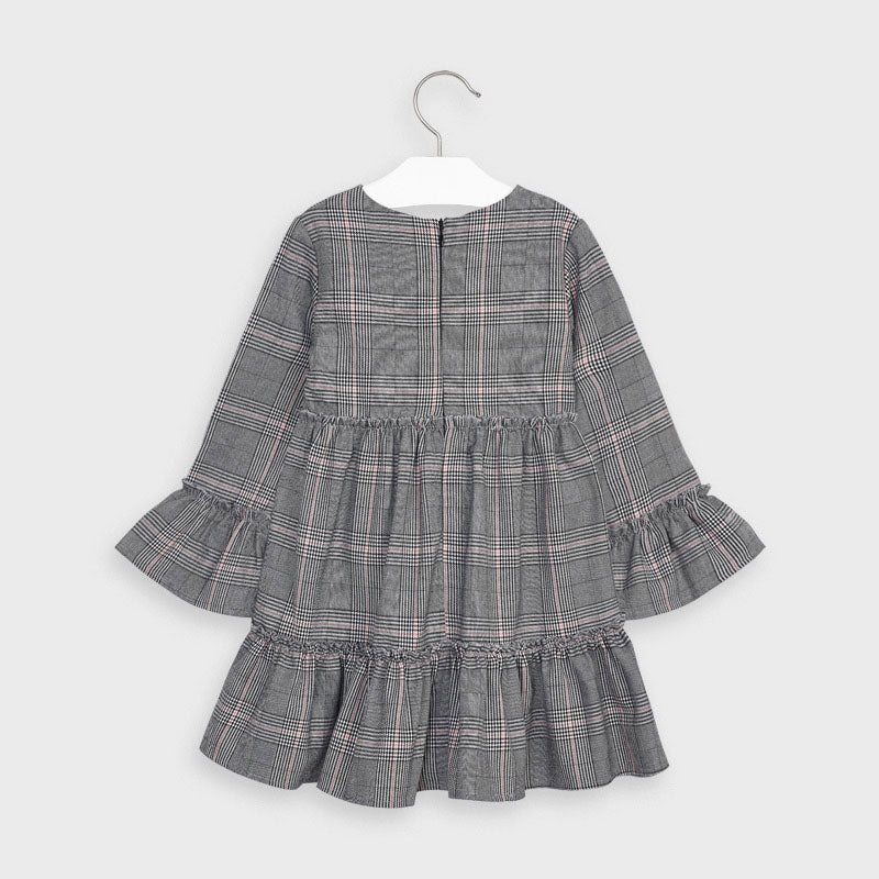 Abito di punto bambina Mayoral fantasia Galles grigio - ErreGiModaBimbo