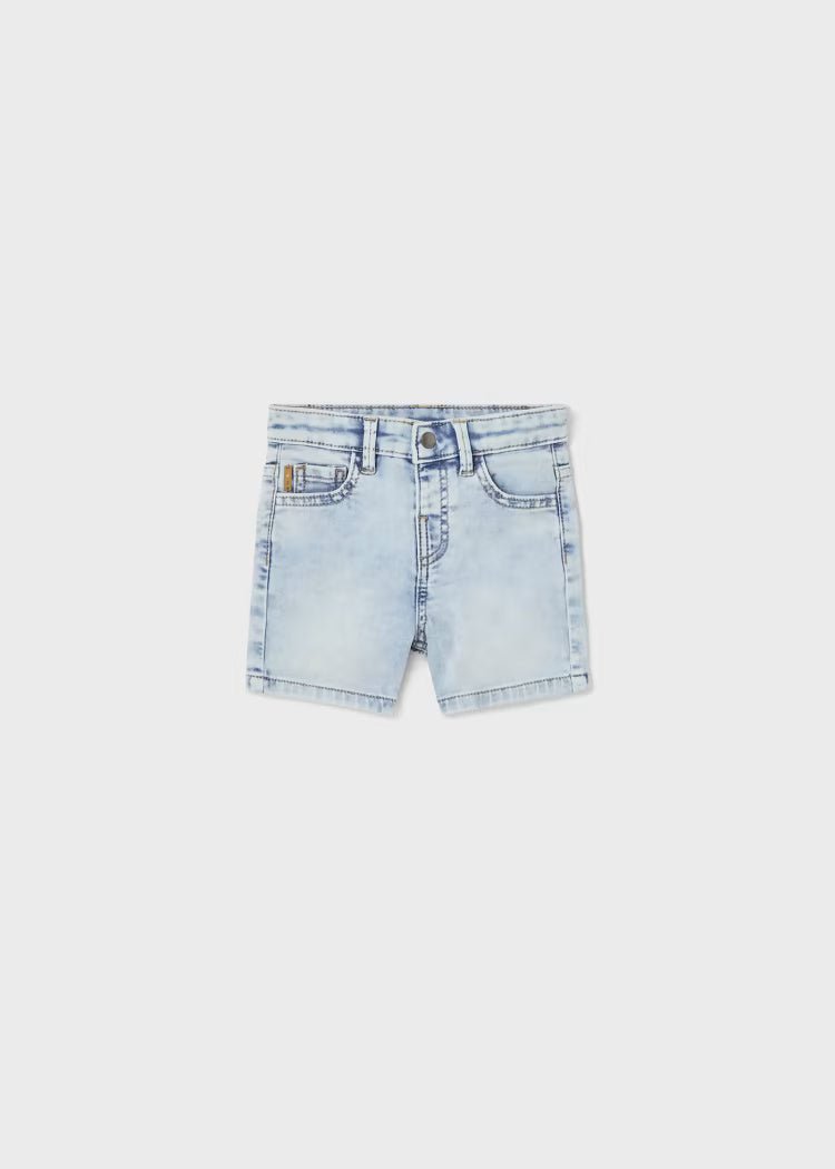 Bermuda vita regolabile cotone neonato Mayoral jeans chiaro - ErreGiModaBimbo