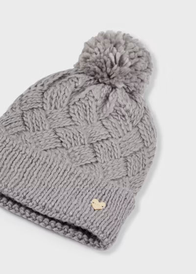 Cappello pompon bambina Mayoral grigio - ErreGiModaBimbo