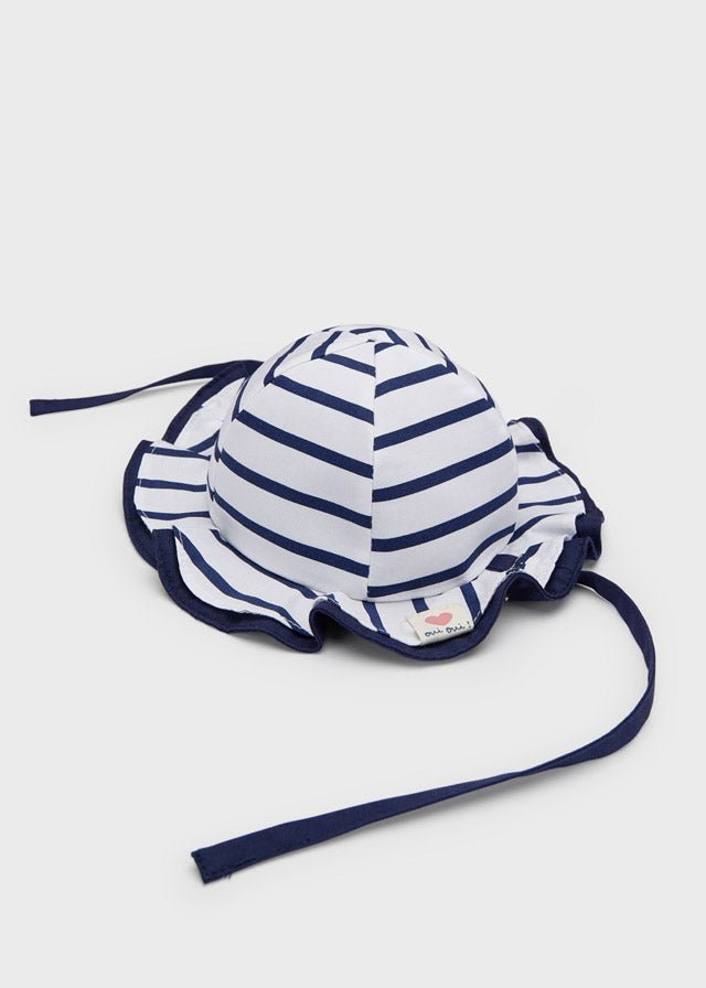 Cappello reversibile neonata Mayoral righe blu - ErreGiModaBimbo