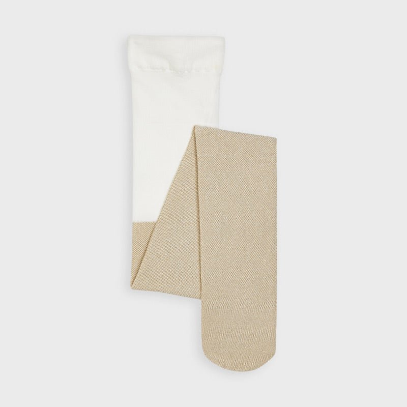 Collant bambina Mayoral Beige dorato e bianco - ErreGiModaBimbo