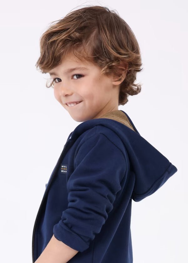 Felpa zip con cappuccio bambino Mayoral blu - ErreGiModaBimbo