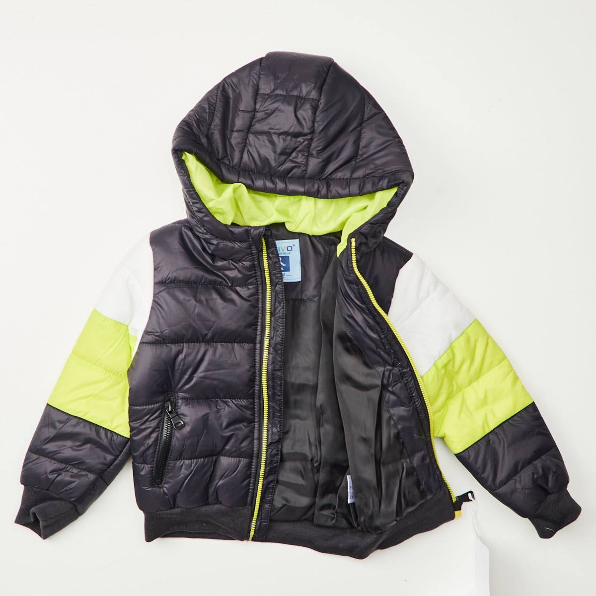 Giubbotto neonato Ativo invernale tricolor con bussola nero - ErreGiModaBimbo