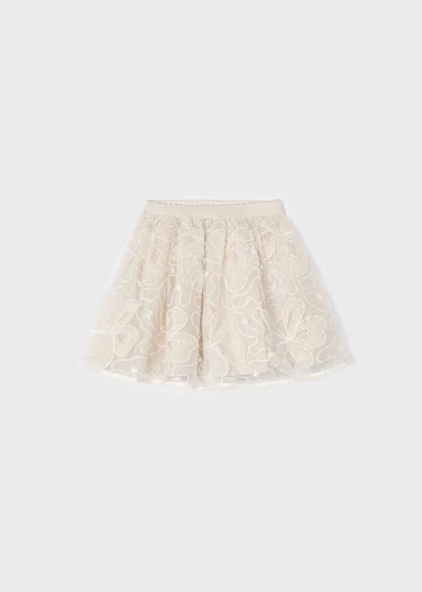 Gonna tulle fantasia bambina Mayoral panna - ErreGiModaBimbo