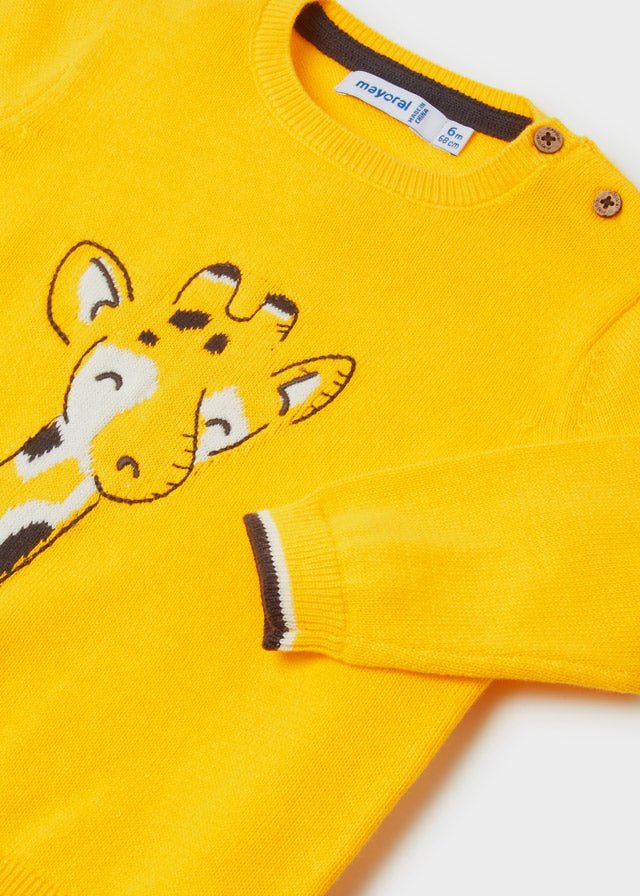 Maglioncino Jersey neonato Mayoral giallo giraffa - ErreGiModaBimbo
