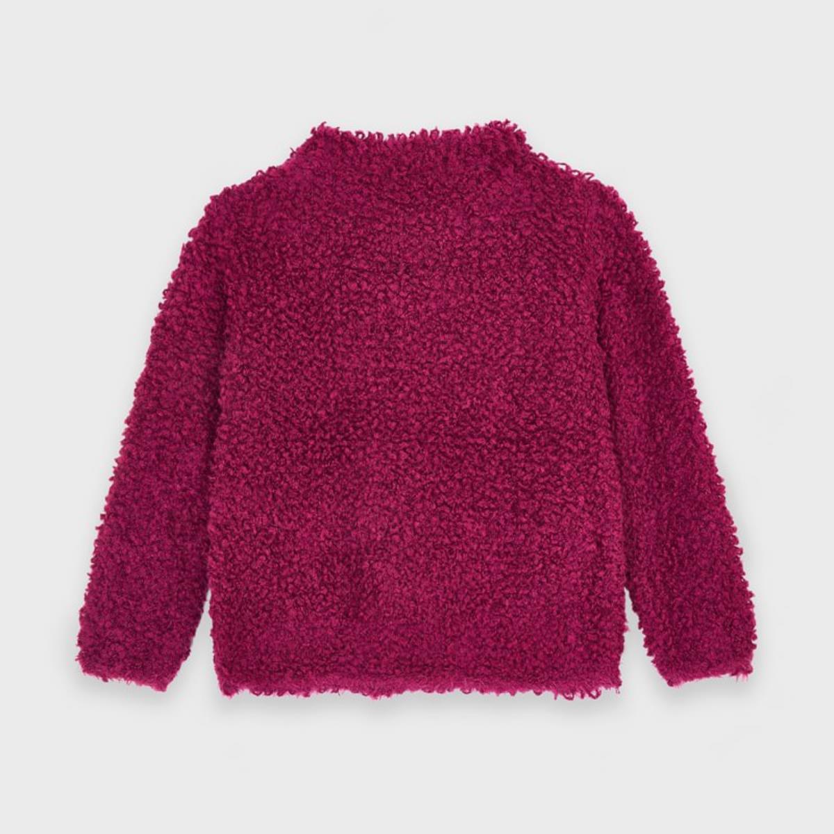 Maglione girocollo bambina Mayoral tricot riccio ciliegia - ErreGiModaBimbo