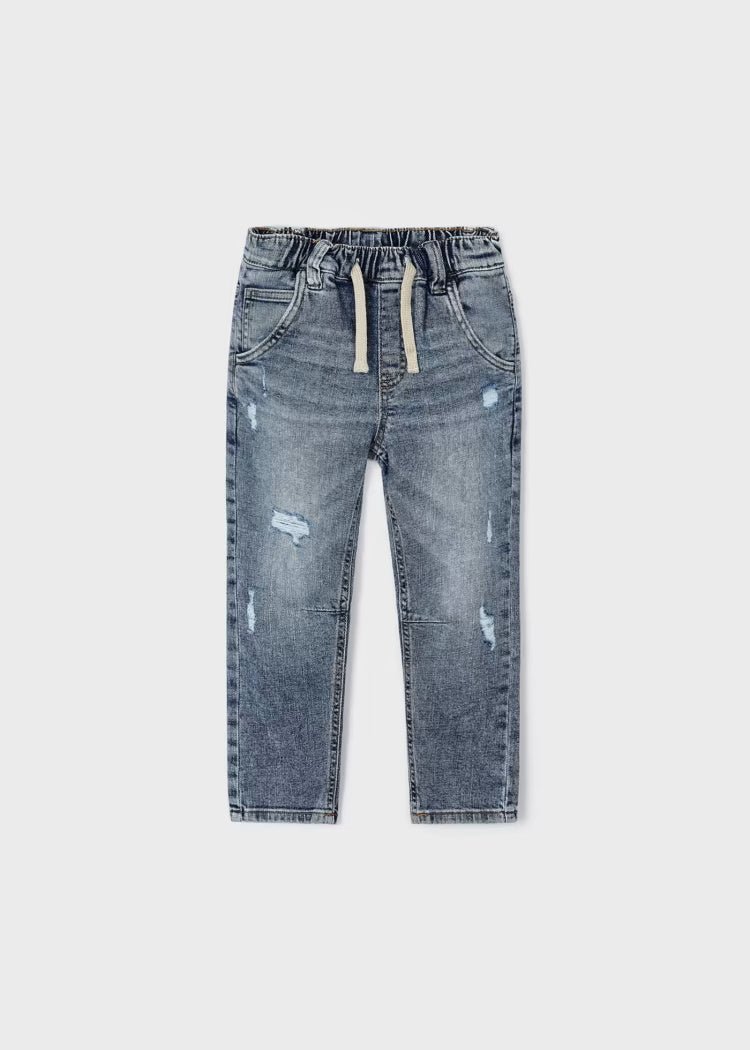 Pantalone jeans jogger strappato bambino Mayoral - ErreGiModaBimbo