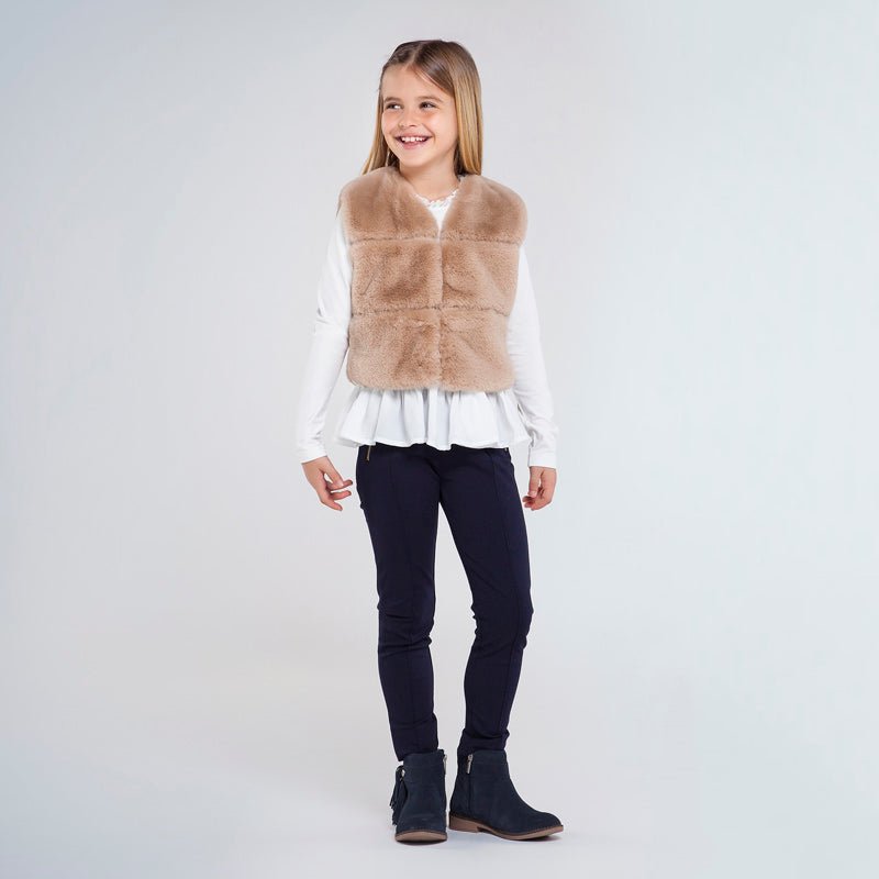 Pantalone lungo punto Roma ragazza Mayoral blu marino - ErreGiModaBimbo