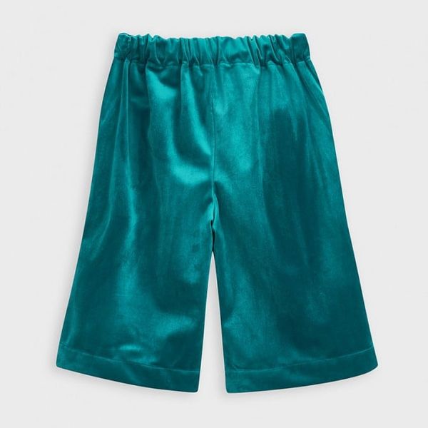 Pantalone palazzo bambina Mayoral velluto verde - ErreGiModaBimbo