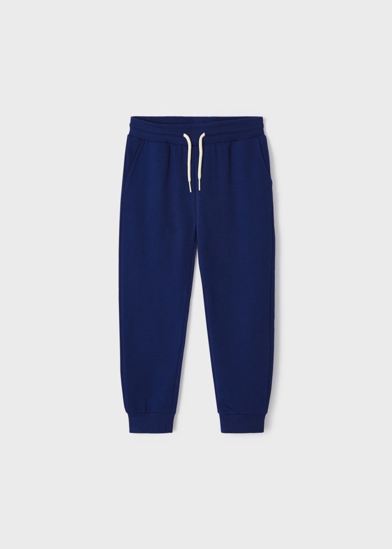 Pantaloni tuta basic bambino Mayoral cotone garzato blu - ErreGiModaBimbo