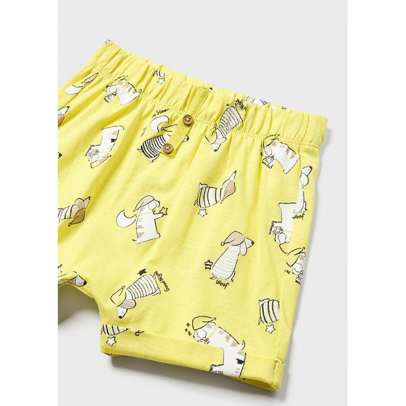 Pigiama fresco cotone neonato Mayoral Giallo "cani" - ErreGiModaBimbo