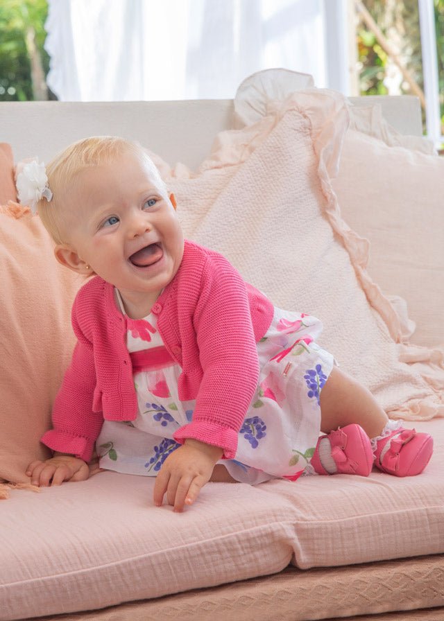 Scarpette ballerine fiocco rosa neonata Mayoral Newborn - ErreGiModaBimbo