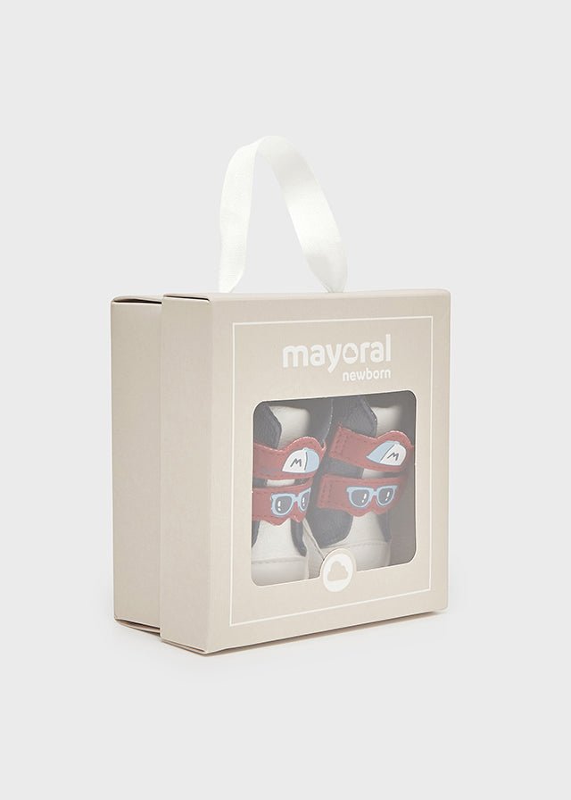 Scarpette neonato Mayoral Newborn blu e rosse - ErreGiModaBimbo