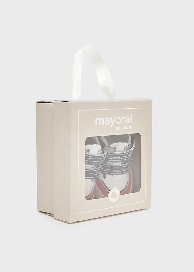 Scarpette spotive neonato Mayoral Newborn bianche rosse - ErreGiModaBimbo
