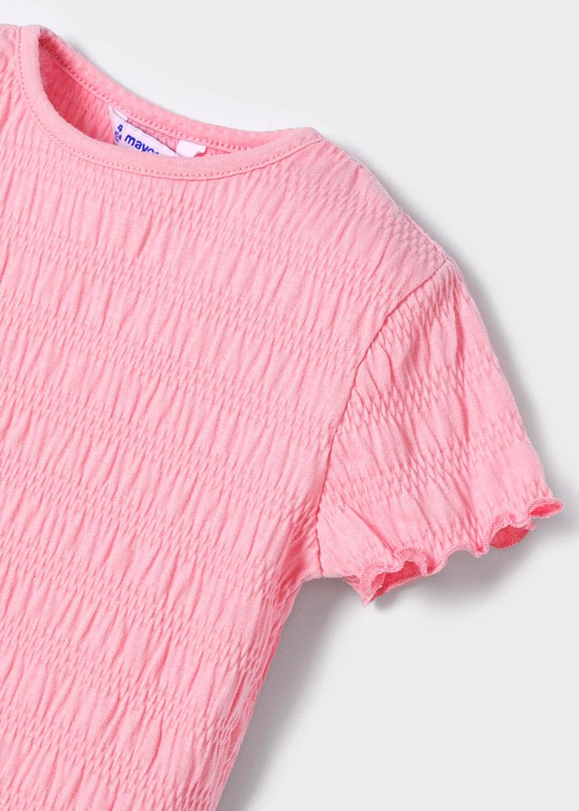 T-Shirt rosa arricciata bambina Mayoral - ErreGiModaBimbo