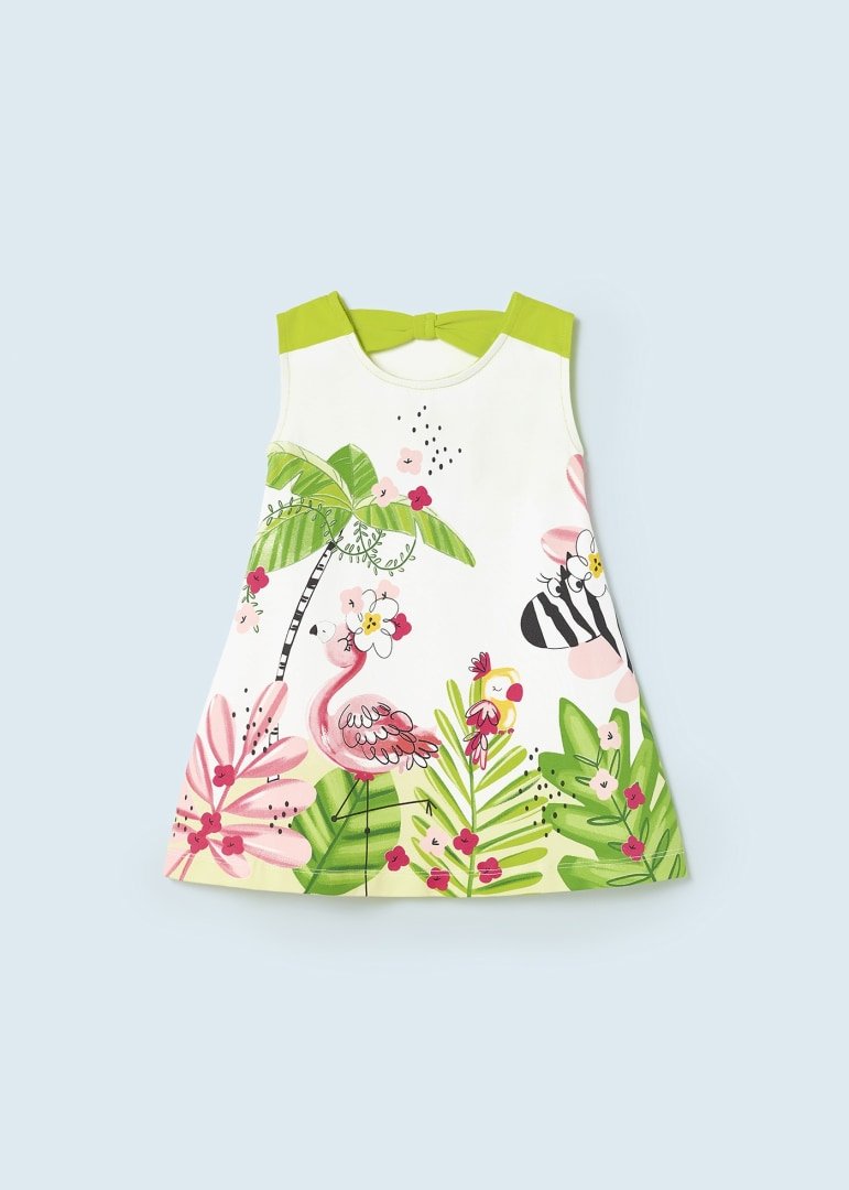 Vestito con stampa cotone sostenibile neonata Mayoral - ErreGiModaBimbo