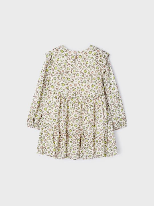 Vestito volant stampato bambina Mayoral tortora - ErreGiModaBimbo