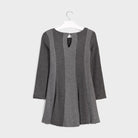 Abito girocollo manica lunga ragazza Mayoral lurex grigio - ErreGiModaBimbo