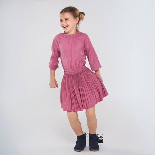 Abito ragazza Mayoral con volant tinta unita Rosa - ErreGiModaBimbo
