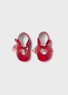 Ballerine fiocco neonata Mayoral Newborn rosso lucido - ErreGiModaBimbo