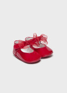 Ballerine fiocco neonata Mayoral Newborn rosso lucido - ErreGiModaBimbo