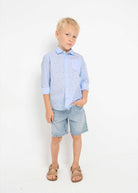 Bermuda soft jeans chiaro con vita regolabile bambino Mayoral - ErreGiModaBimbo