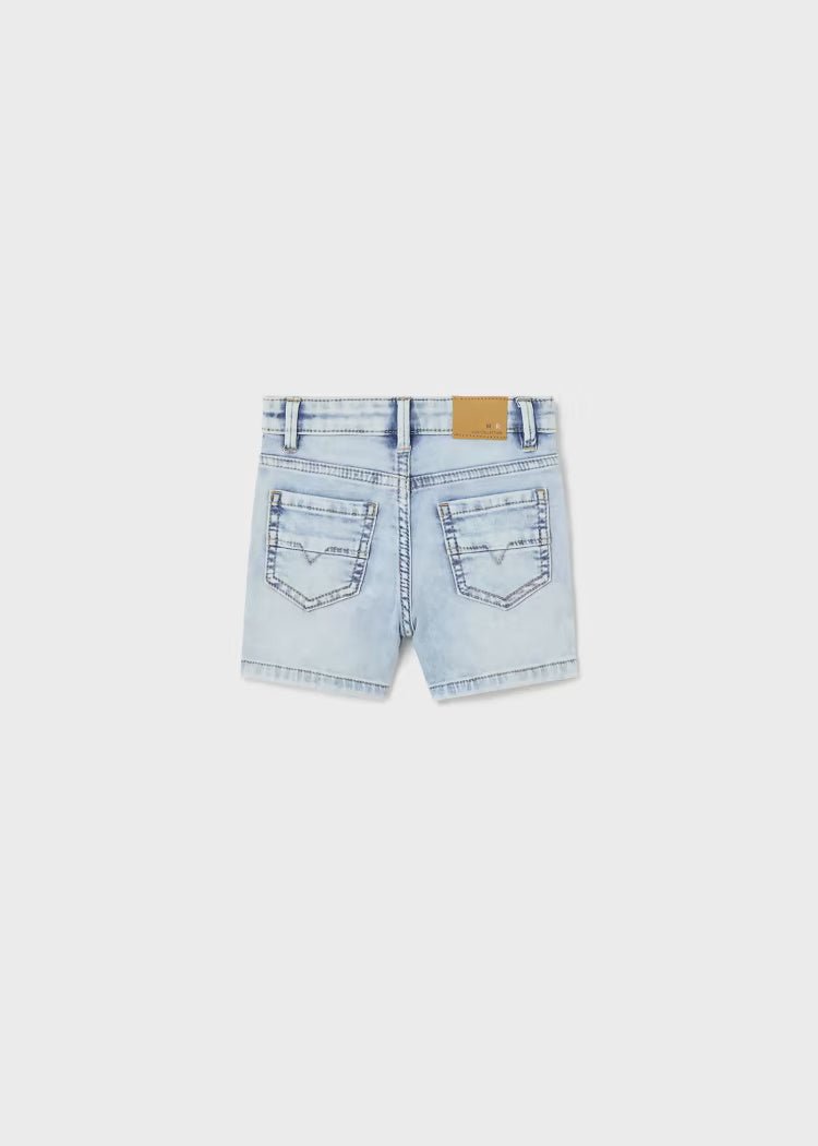 Bermuda vita regolabile cotone neonato Mayoral jeans chiaro - ErreGiModaBimbo