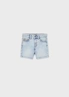 Bermuda vita regolabile cotone neonato Mayoral jeans chiaro - ErreGiModaBimbo
