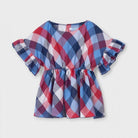 Blusa manica volant bambina Mayoral fantasia quadri - ErreGiModaBimbo