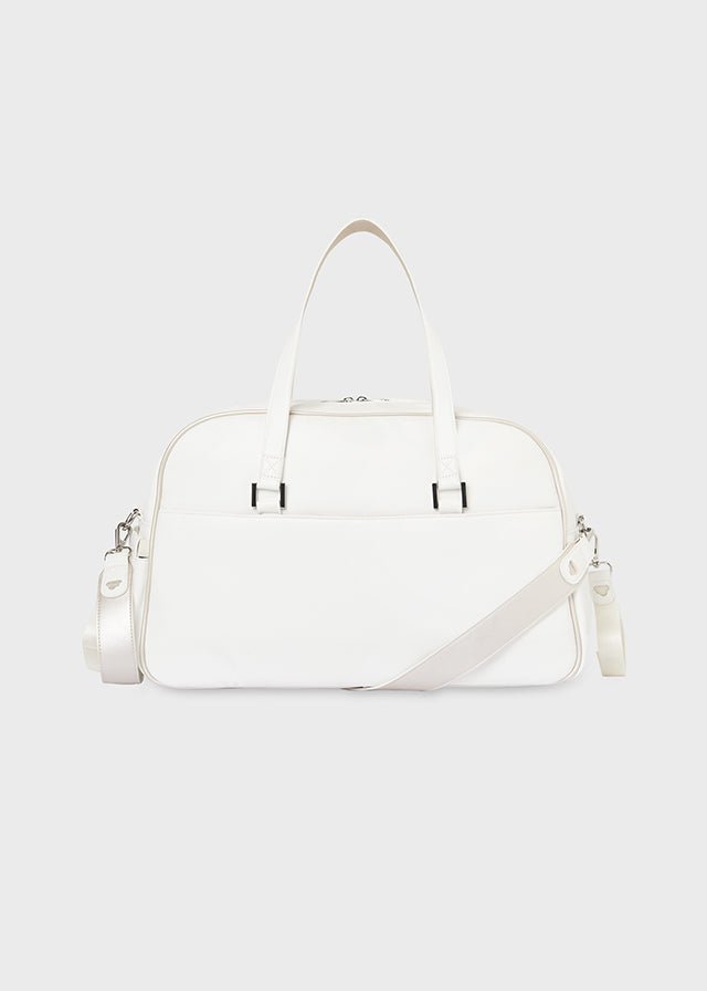 Borsa maternità Mayoral similpelle dettaglio pellicciotto bianca - ErreGiModaBimbo