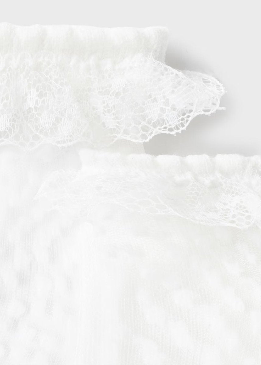 Calzini cerimonia neoanta Mayoral bianchi pizzo - ErreGiModaBimbo