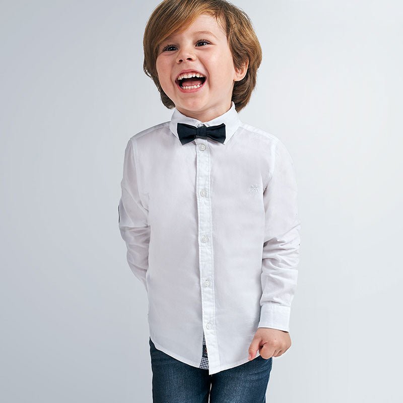 Camicia bambino Mayoral bianca con Papillon - ErreGiModaBimbo