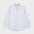 Camicia bambino Mayoral fantasia azzurra fantasie Montagna - ErreGiModaBimbo