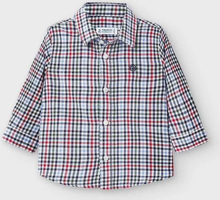Camicia manica lunga neonato Mayoral fantasia quadri - ErreGiModaBimbo