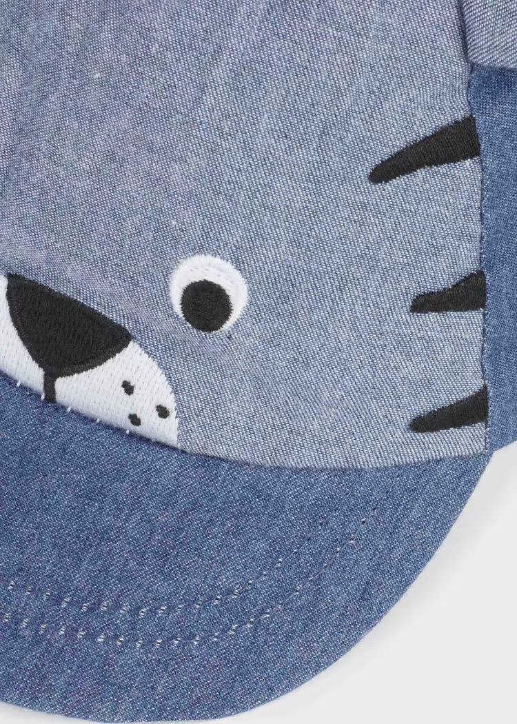 Cappello jeans motivo ricamato in cotone neonato Mayoral - ErreGiModaBimbo