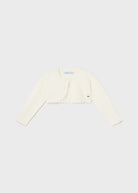 Cardigan neonata Mayoral bolerino tricot cotone sostenibile panna - ErreGiModaBimbo