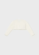 Cardigan neonata Mayoral bolerino tricot cotone sostenibile panna - ErreGiModaBimbo