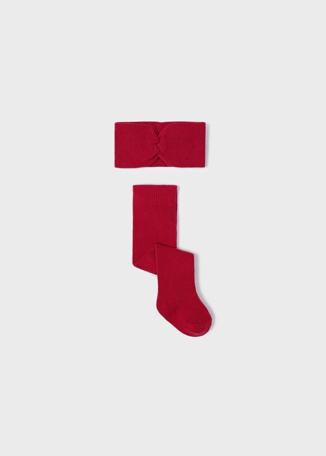 Collant calzamaglia e fascia capelli Mayoral Newborn rosso - ErreGiModaBimbo