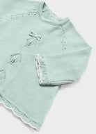 Completo 2 pezzi filo cotone neonata Mayoral Newborn verde - ErreGiModaBimbo