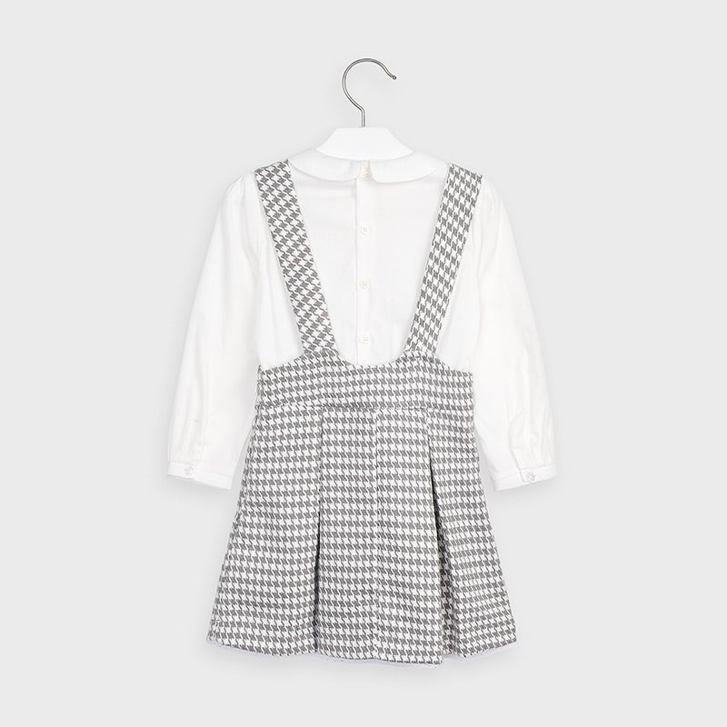 Completo 2 pezzi gonna bambina Mayoral microfantasia grigia - ErreGiModaBimbo