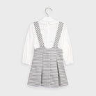 Completo 2 pezzi gonna bambina Mayoral microfantasia grigia - ErreGiModaBimbo