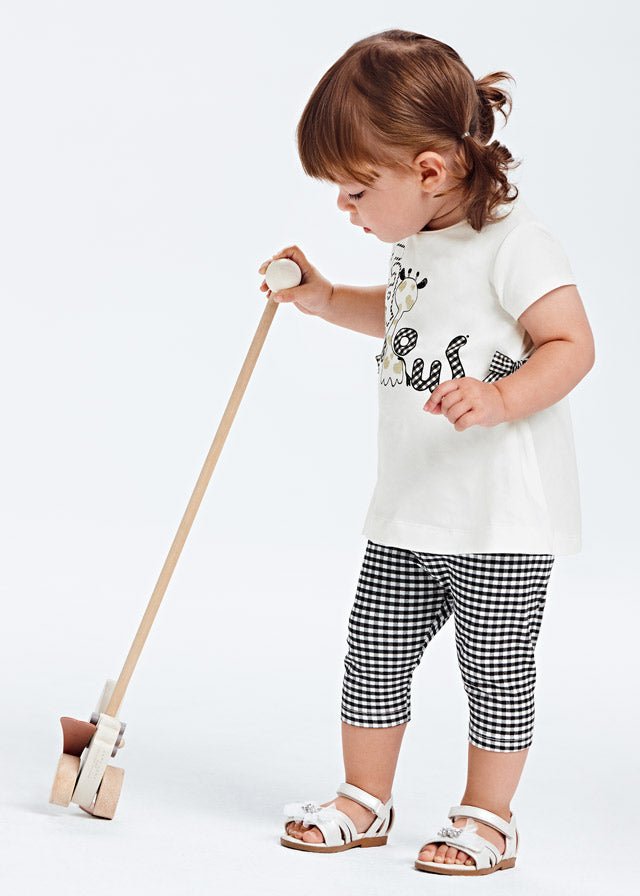 Completo 3 pezzi neonata Mayoral leggigns stampati - ErreGiModaBimbo