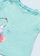 Completo 3 pezzi neonata Mayoral Newborn turchese - ErreGiModaBimbo