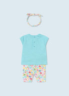 Completo 3 pezzi neonata Mayoral Newborn turchese - ErreGiModaBimbo