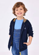Felpa zip con cappuccio bambino Mayoral blu - ErreGiModaBimbo