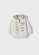 Felpa zip neonato Mayoral grigia "Safari" - ErreGiModaBimbo