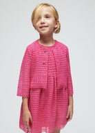 Giacca cardigan guipur bambina Mayoral Fucsia - ErreGiModaBimbo