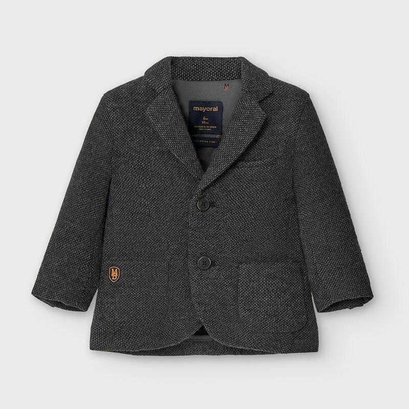 Giacca neonato Mayoral scollo a V colore grigio - ErreGiModaBimbo