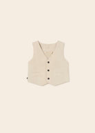 Gilet con stampa lino neonato Mayoral beige - ErreGiModaBimbo